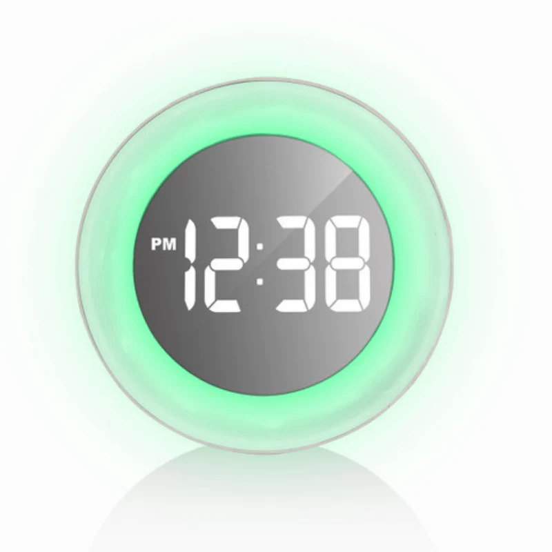 Digitale Wanduhr / Tischuhr - Beleuchtung in verschiedenen Farben - Spiegelbild - Technoline WS 8086