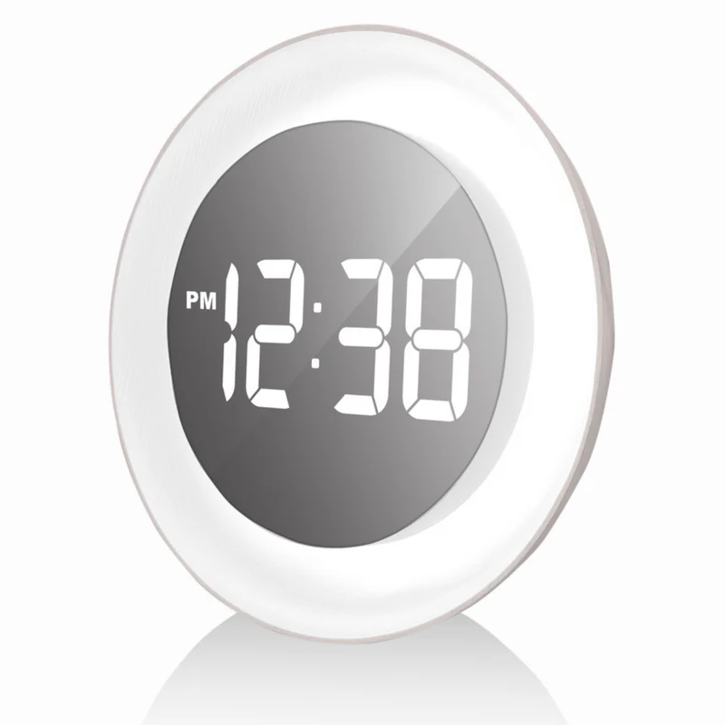 Digitale Wanduhr / Tischuhr - Beleuchtung in verschiedenen Farben - Spiegelbild - Technoline WS 8086
