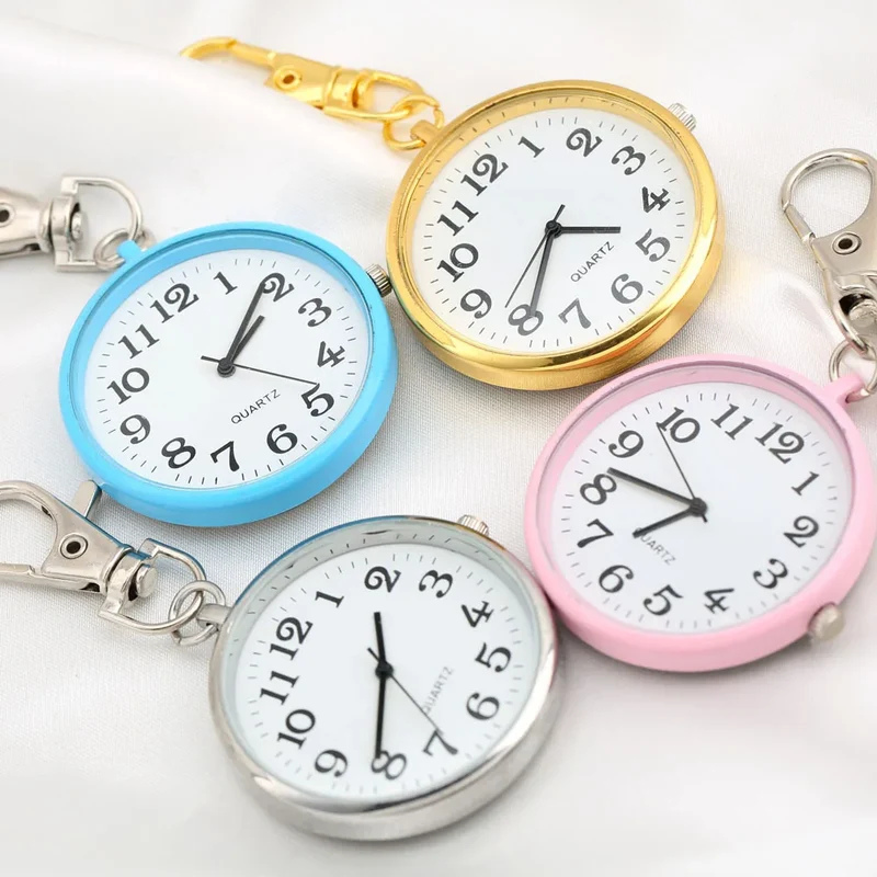 Compacte Zakhorloge met Sleutelhanger Clip Analoog Kwartsuurwerk Handig Draagbaar Altijd Tijd bij Hand | Sansoti