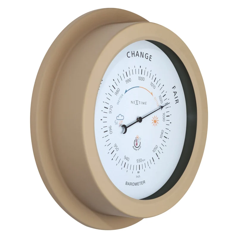 Weatherproof Barometer - 22cm - Metal - Galvanized Orchid