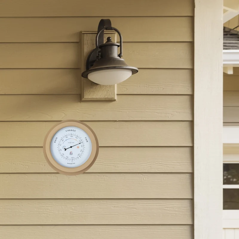 Weatherproof Barometer - 22cm - Metal - Galvanized Orchid