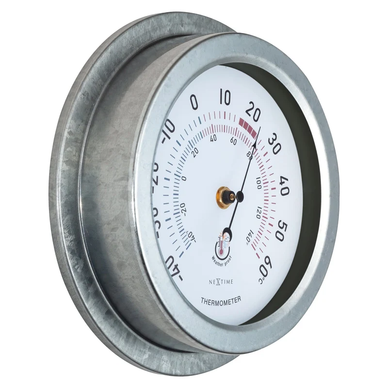 Weatherproof Thermometer - 22cm - Metal - Galvanized Lily