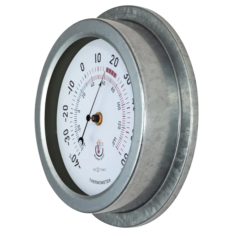 Weatherproof Thermometer - 22cm - Metal - Galvanized Lily