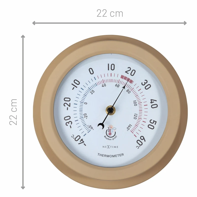 Weatherproof Thermometer - 22cm - Metal - Galvanized Lily