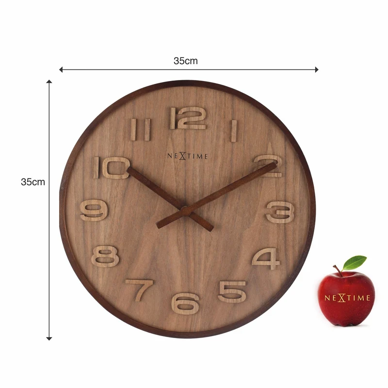 Wall clock - 35 cm - Wood - 'Wood Wood Medium'