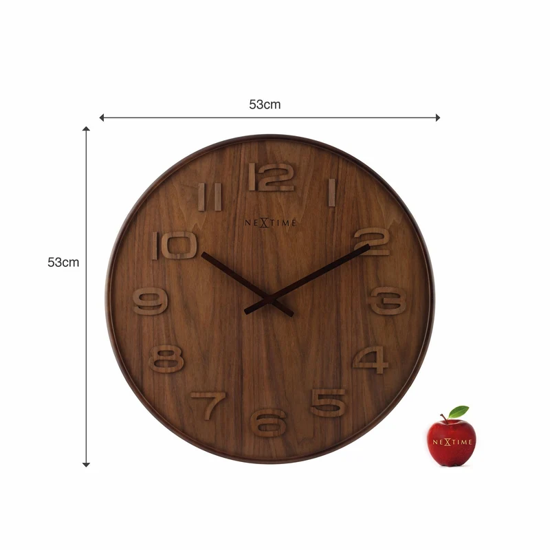 Wall clock - 35 cm - Wood - 'Wood Wood Medium'