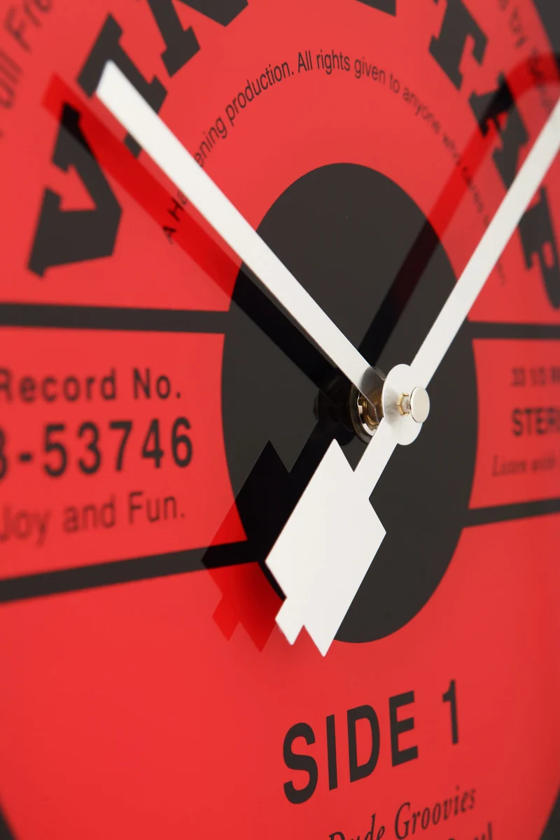 Wall clock - 43 cm - Glass - 'Vinyl Tap'