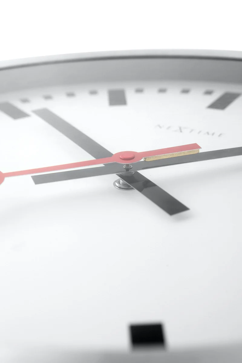 Wall clock/Table clock - Aluminum - 'Station Stripe'