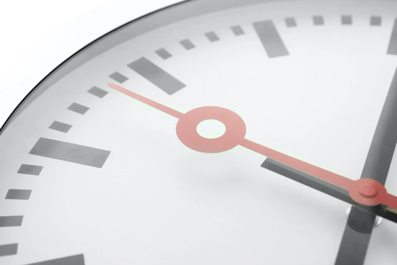 Wall clock/Table clock - Aluminum - 'Station Stripe'