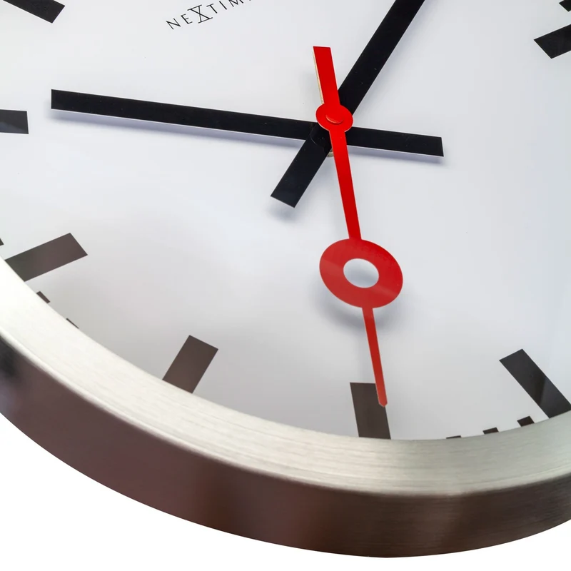 Wall clock/Table clock - Aluminum - 'Station Stripe'