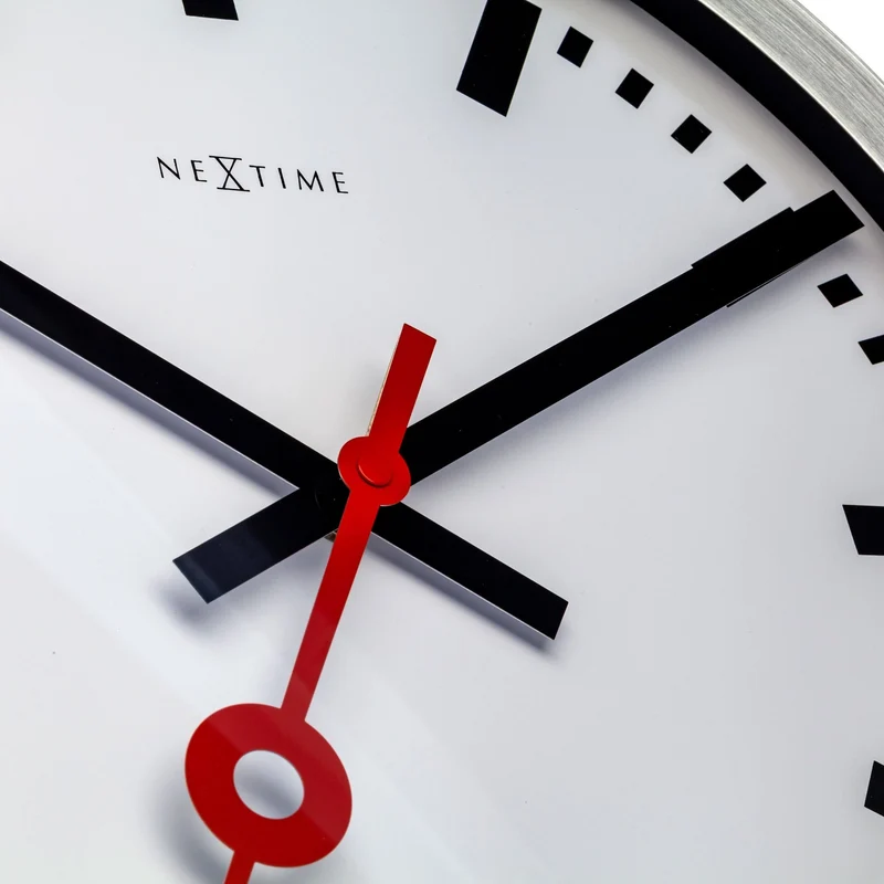 Wall clock/Table clock - Aluminum - 'Station Stripe'