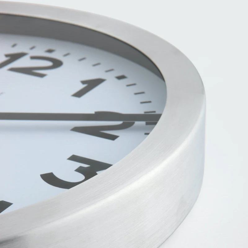 Wall clock/ Table clock - Aluminum - 'Station Numbers'