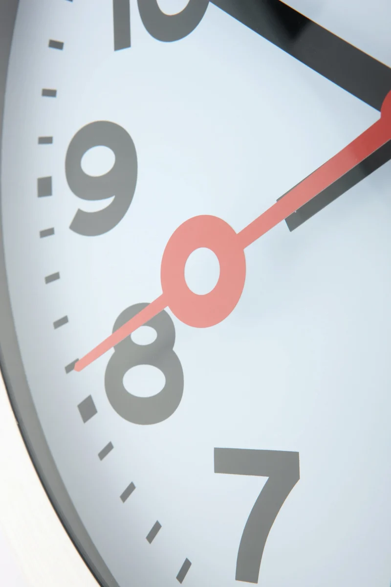 Wall clock/ Table clock - Aluminum - 'Station Numbers'