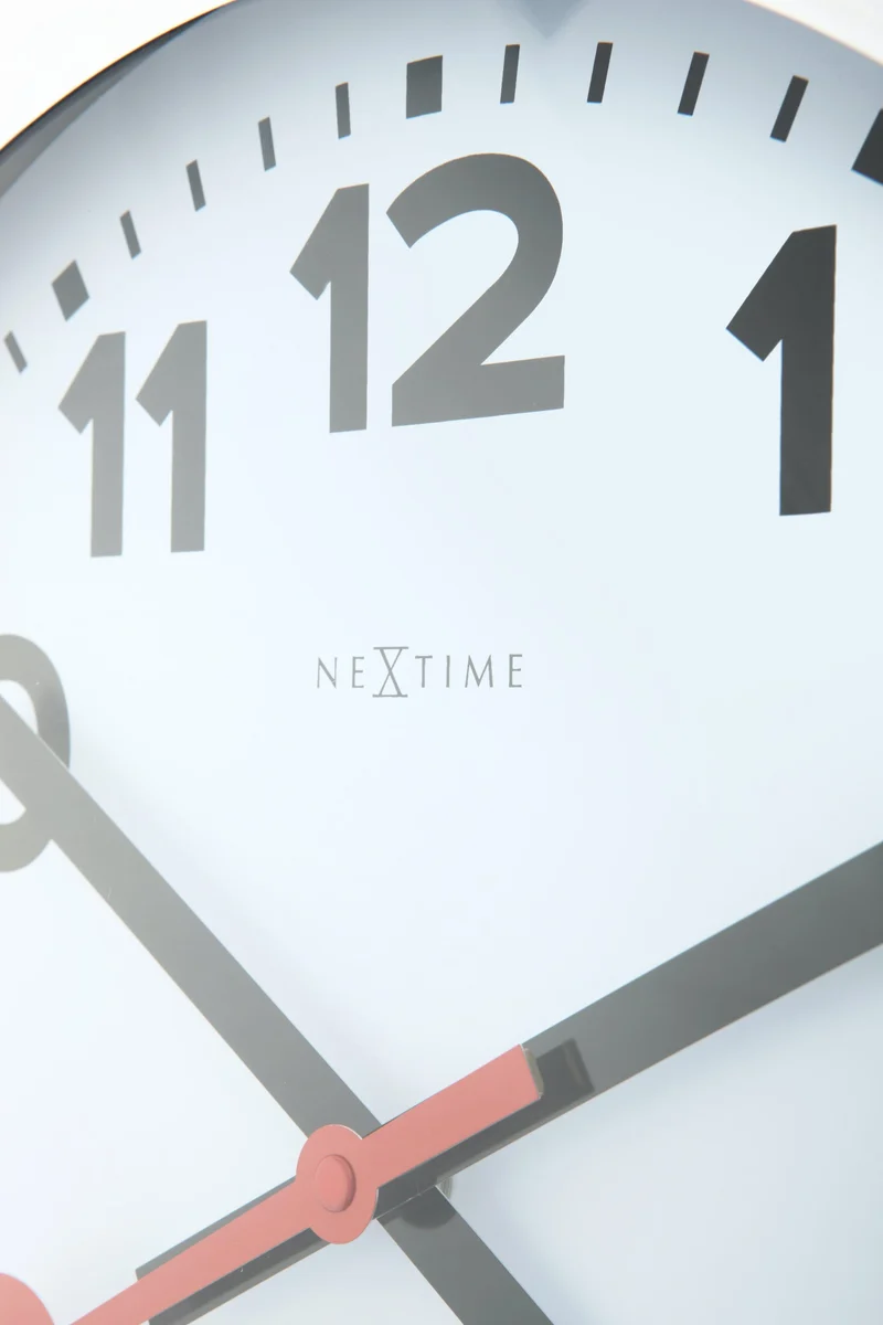 Wall clock/ Table clock - Aluminum - 'Station Numbers'