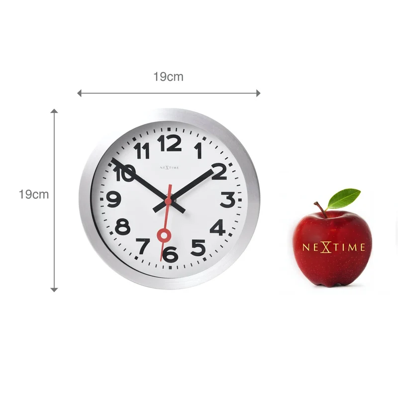 Wall clock/ Table clock - Aluminum - 'Station Numbers'