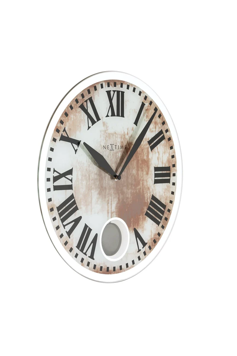 Wall clock - 43 x 4.2 cm - Glass - 'Romana'