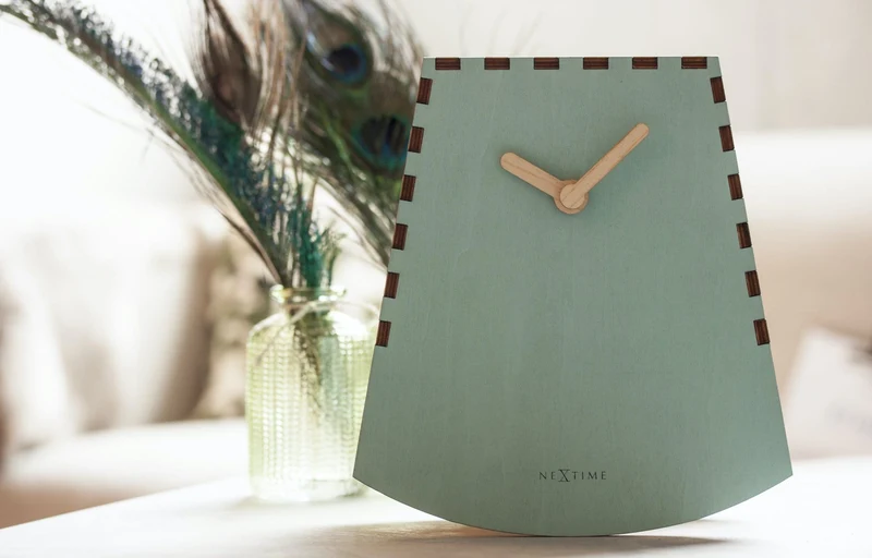 Table clock - 20 cm -Wood - Motion Clock- 'Rocky'