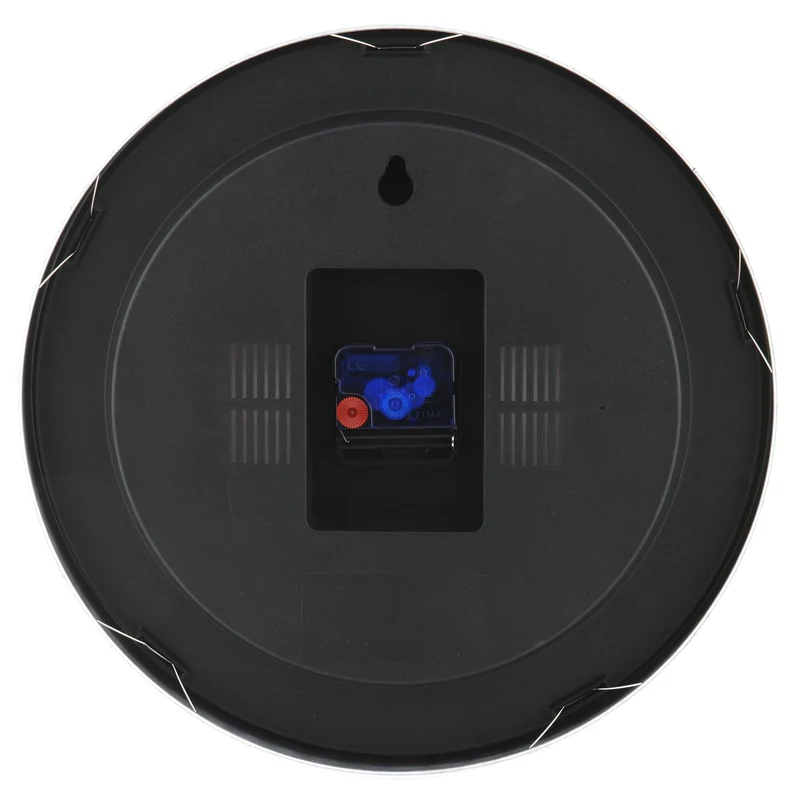Wall clock/Table clock - Black - Aluminum - 'Station Stripe'