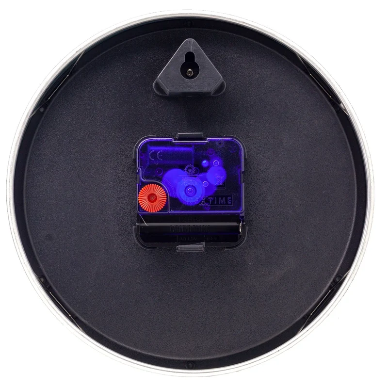 Wall clock/Table clock - Black - Aluminum - 'Station Numbers'