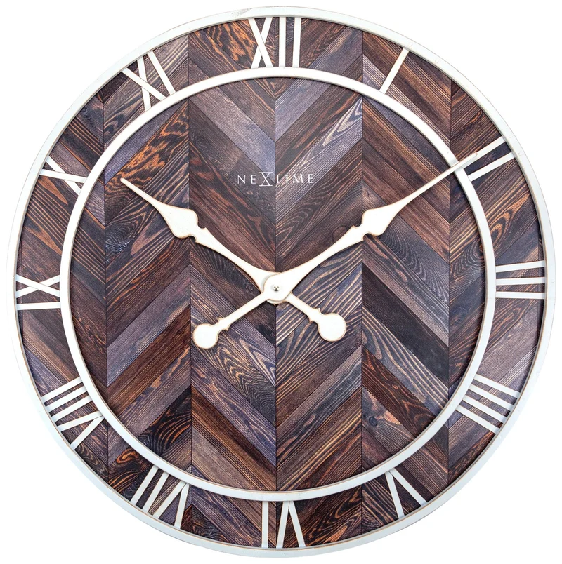 Wall clock - 58 cm - Wood/Metal - 'Roman Vintage'