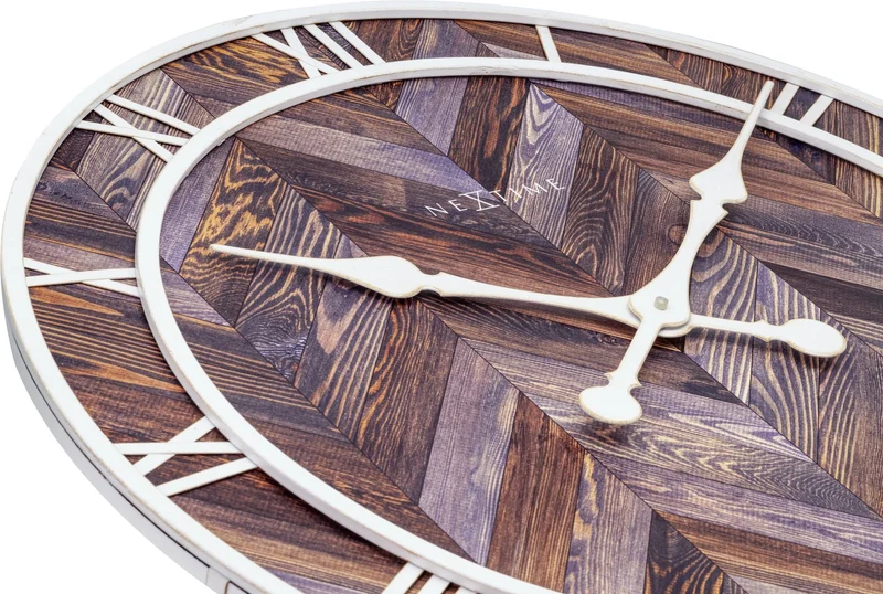 Wall clock - 58 cm - Wood/Metal - 'Roman Vintage'