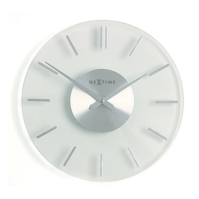 Wall clock - 26 cm - Aluminum - Glass - 'Stripe'