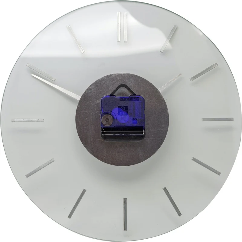Wall clock - 26 cm - Aluminum - Glass - 'Stripe'