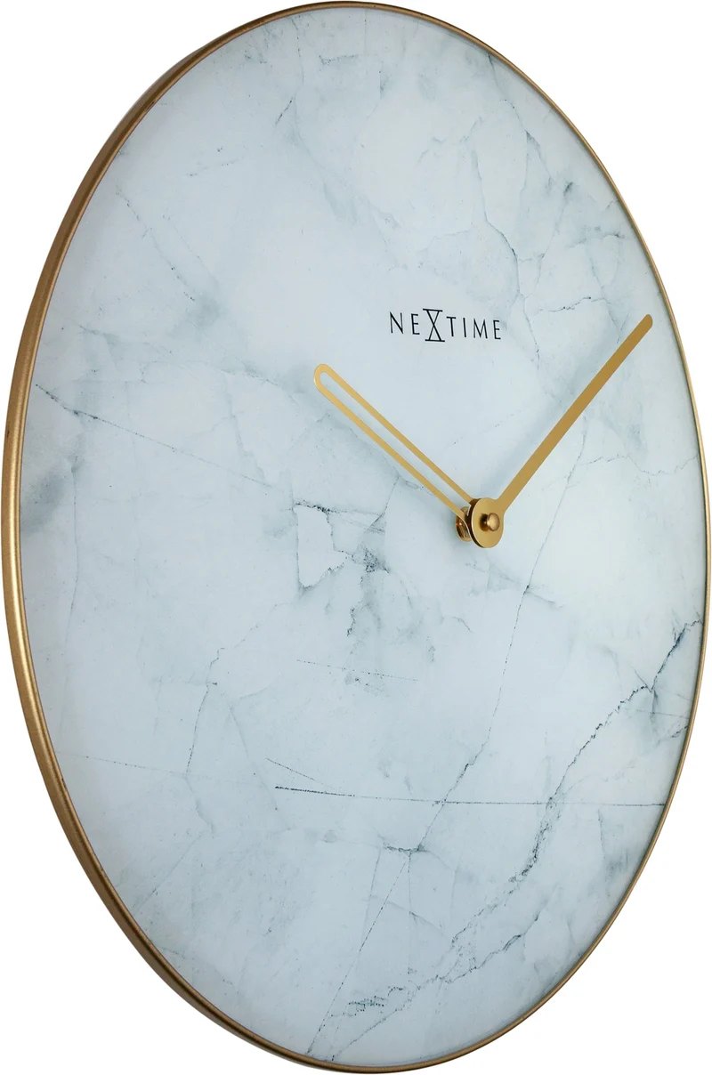 Wall clock - 40 cm - Glass / Metal - 'Marble'