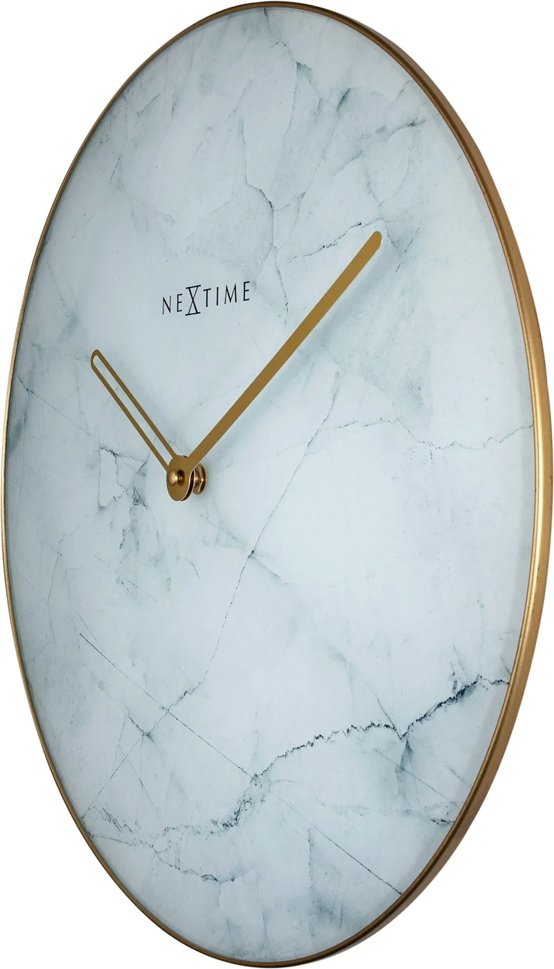 Wall clock - 40 cm - Glass / Metal - 'Marble'