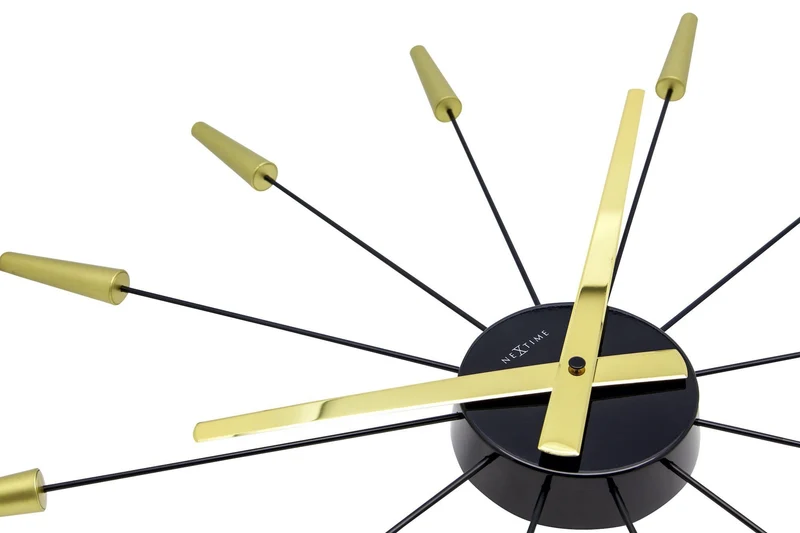 Silent Wall clock - Vintage - 58cm - Stainless Steel - 'Plug Inn'