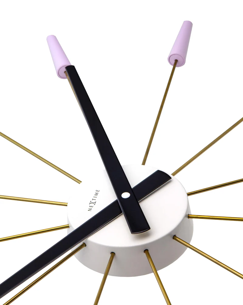 Silent Wall clock - Vintage - 58cm - Stainless Steel - 'Plug Inn'