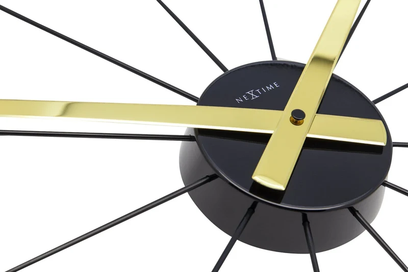 Silent Wall clock - Vintage - 58cm - Stainless Steel - 'Plug Inn'