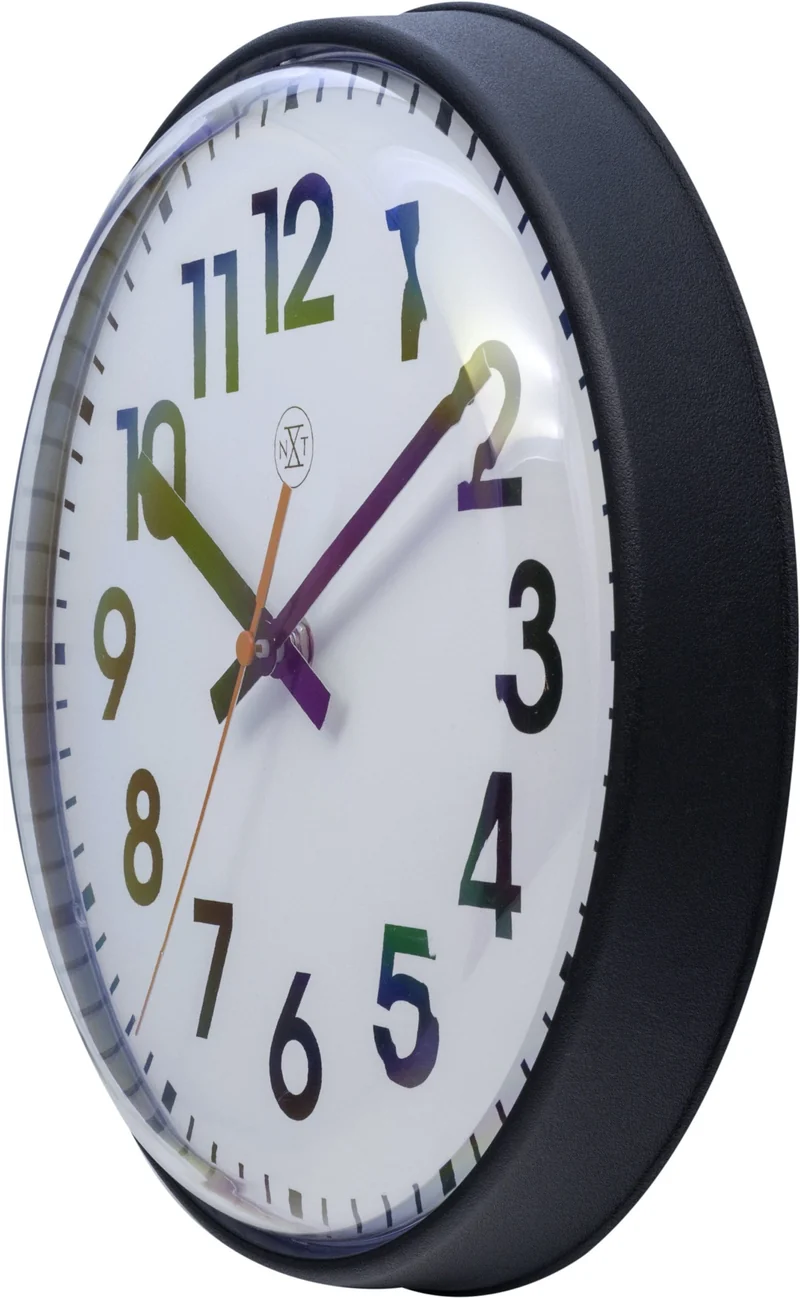 Wall clock - 26cm - Plastic - 'Peter'