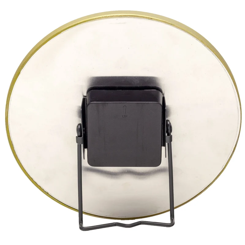 Table / Wall clock - 20 cm - Glass / Metal - 'Marble'