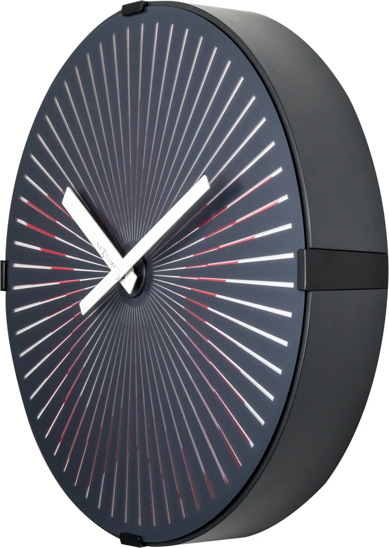 Wall clock- 30 cm - Plastic - Motion clock- 'Motion Star - Red'