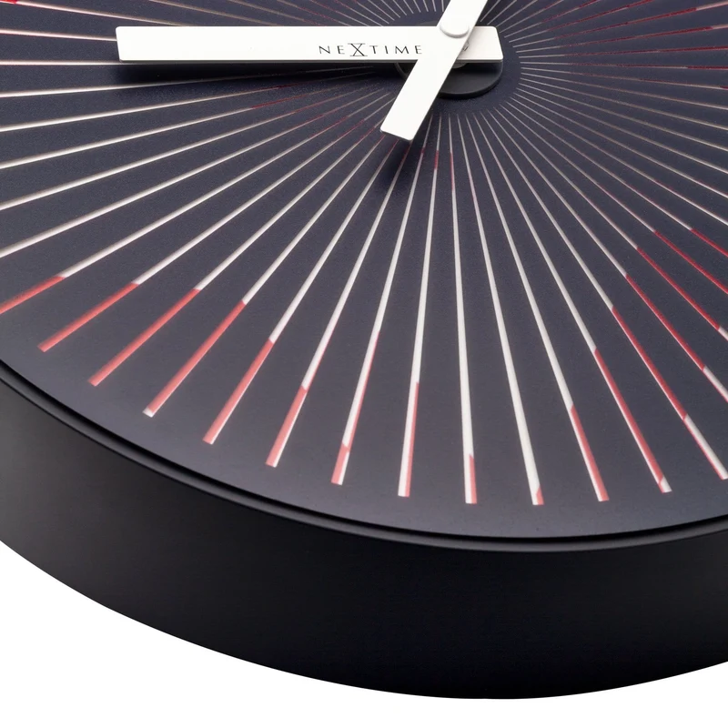 Wall clock- 30 cm - Plastic - Motion clock- 'Motion Star - Red'