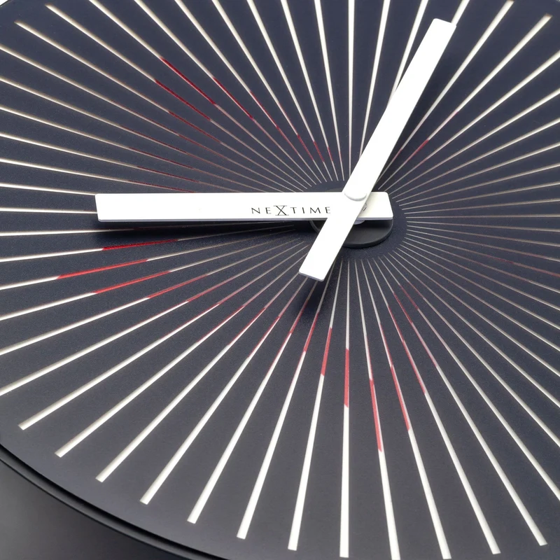 Wall clock- 30 cm - Plastic - Motion clock- 'Motion Star - Red'