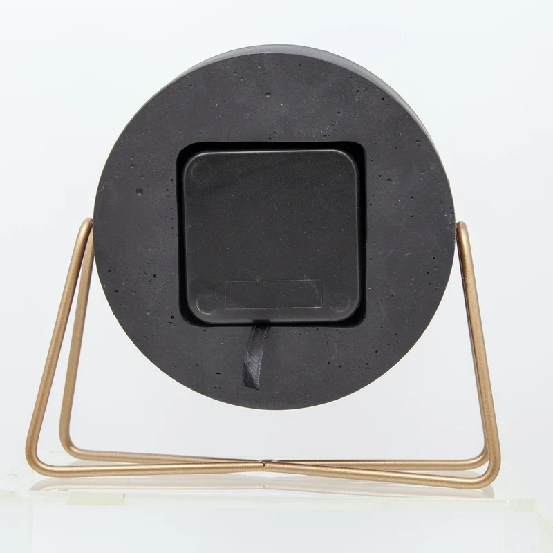 Table clock - 17.5 x 15.5 x 5 cm - Polyresin