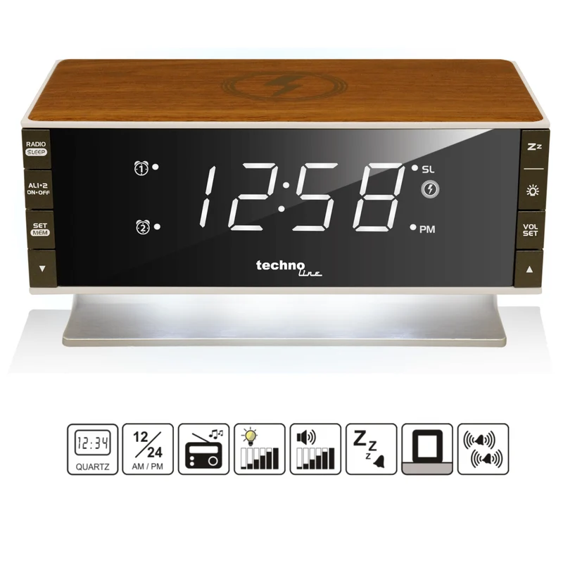 Radiowecker - Kabelloses Laden - Technoline WT 487