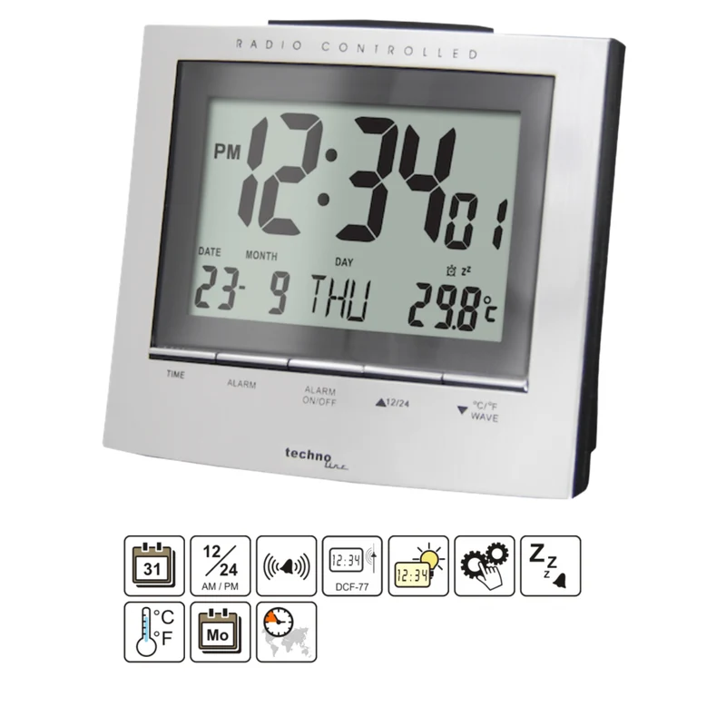Wetterstation - Funkuhr - Datum - Weckfunktion - Technoline WT 280