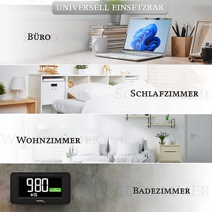 Luftqualitätsmessgerät - CO2 Messgerät - CO2 Ampel - CO2 Alarm - Technoline WL 1022