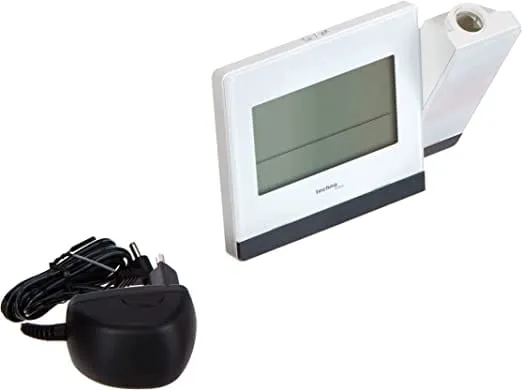 Wand-Projektionswecker - Funkgesteuert - Datums- und Temperaturanzeige - Techno Line WT 538 weiß