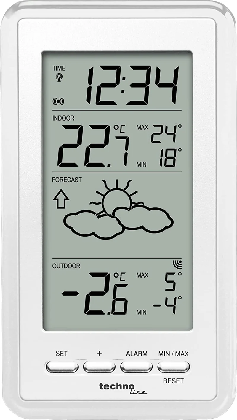 Kopie von Technoline WS 9130-IT Wetterstation weiß