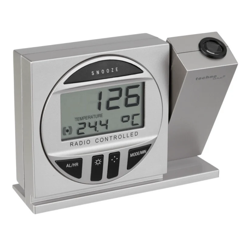 Funkwecker - Projektion von Zeit - Datum - Temperatur - Technoline WT 590