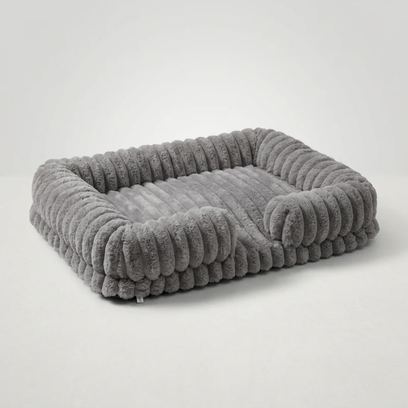 Hondenmand met Verhoogde Rand Sofa-Stijl Memory Foam Orthopedisch Wasbaar Comfort voor Kleine Middelgrote Honden | Sansoti