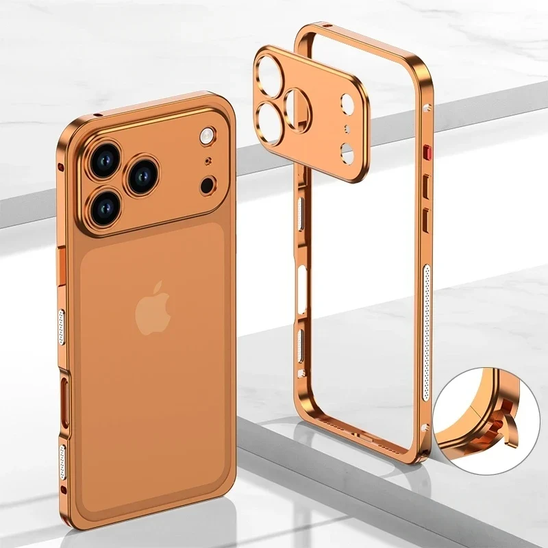 iPhone Bumper Case Aluminium met Ventilatie Camera Beschermer Schokbestendig Frame Stevige Telefoonhoes | Sansoti