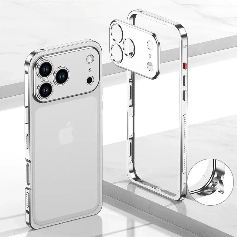 iPhone Bumper Case Aluminium met Ventilatie Camera Beschermer Schokbestendig Frame Stevige Telefoonhoes | Sansoti