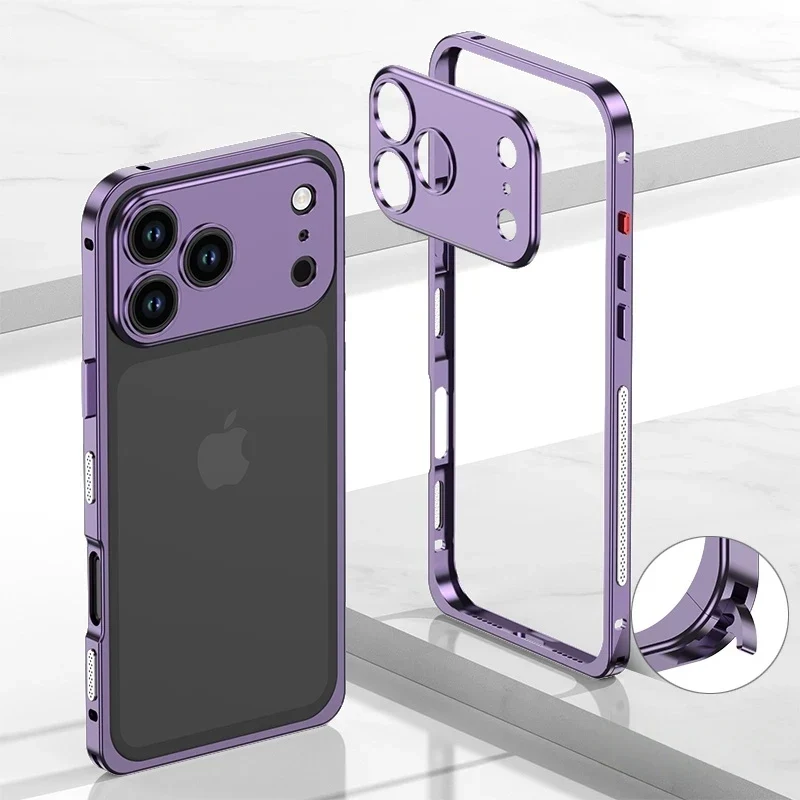 iPhone Bumper Case Aluminium met Ventilatie Camera Beschermer Schokbestendig Frame Stevige Telefoonhoes | Sansoti