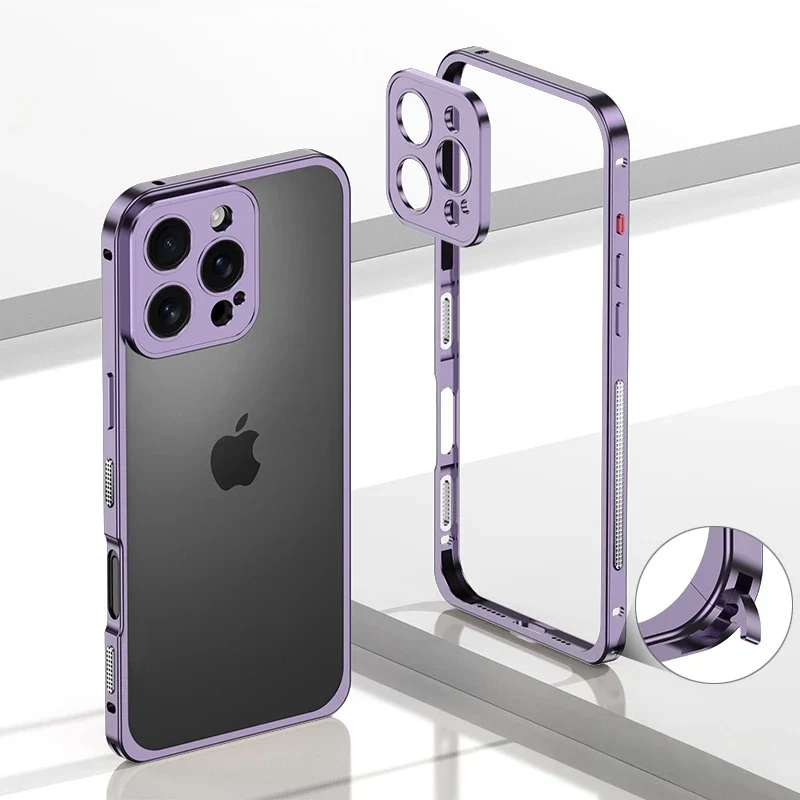 iPhone Bumper Case Aluminium met Ventilatie Camera Beschermer Schokbestendig Frame Stevige Telefoonhoes | Sansoti