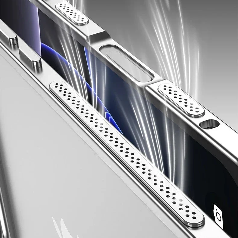 iPhone Bumper Case Aluminium met Ventilatie Camera Beschermer Schokbestendig Frame Stevige Telefoonhoes | Sansoti